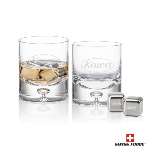 Corporate Gifts - Barware - Barware Gift Sets - Swiss Force&reg; S/S Ice Cubes & 2 Montana OTR