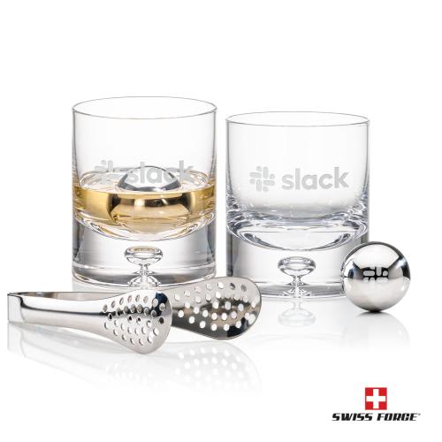 Corporate Gifts - Barware - Barware Gift Sets - Swiss Force&reg; S/S Balls & 2 Montana OTR