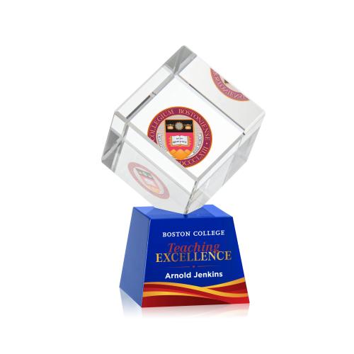 Recognition Awards - Crystal Awards - Burrill VividPrint&trade; Award on Robson Base - Blue