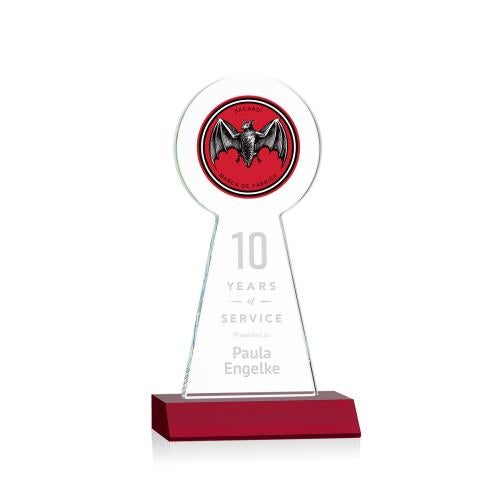 Recognition Awards - Crystal Awards - Laidlaw VividPrint&trade;/Etch Award - Red