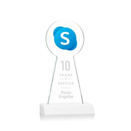 Recognition Awards - Crystal Awards - Laidlaw VividPrint&trade;/Etch Award - White