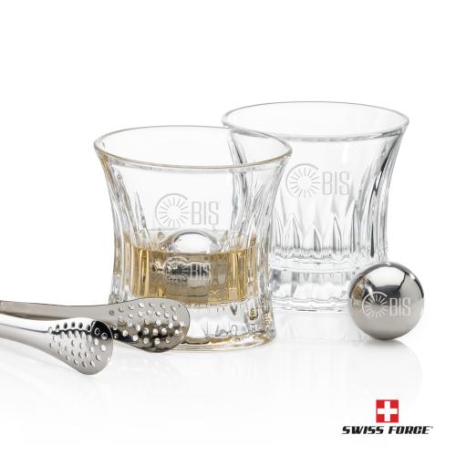 Corporate Gifts - Barware - Barware Gift Sets - Swiss Force&reg; S/S Balls & 2 Langstaff OTR
