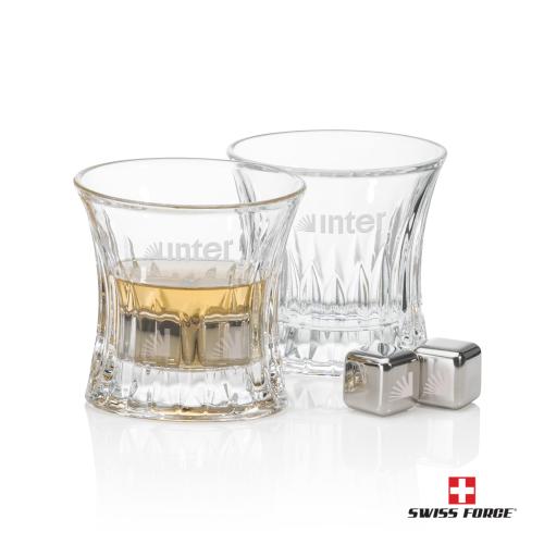 Corporate Gifts - Barware - Barware Gift Sets - Swiss Force&reg; S/S Ice Cubes & 2 Langstaff OTR