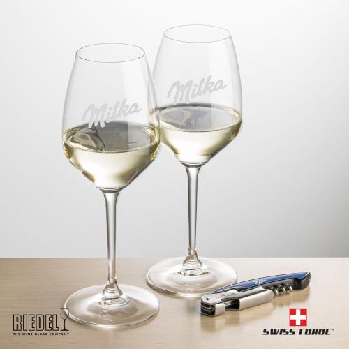 Corporate Gifts - Barware - Barware Gift Sets - Swiss Force&reg; Opener & RIEDEL Extreme Wine