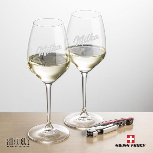 Corporate Gifts - Barware - Barware Gift Sets - Swiss Force&reg; Opener & RIEDEL Extreme Wine