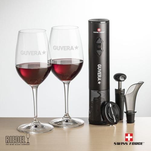 Corporate Gifts - Barware - Barware Gift Sets - Swiss Force&reg; Opener Set & RIEDEL Oenologue Wine