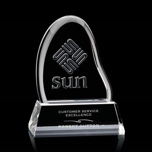Recognition Awards - Crystal Awards - Adelaide Liquid Crystal&trade; Award on Base - Clear
