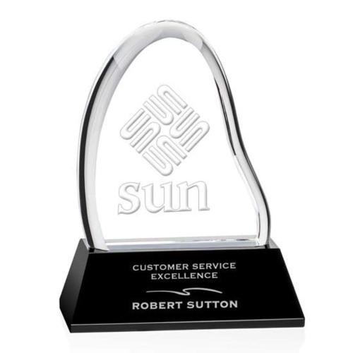 Recognition Awards - Crystal Awards - Adelaide Liquid Crystal&trade; Award on Base - Black