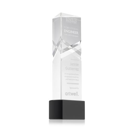 Recognition Awards - Crystal Awards - Oakham Award on Paragon Base - Black