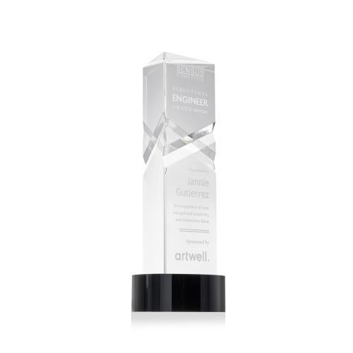 Recognition Awards - Crystal Awards - Oakham Award on Stanrich Base - Black