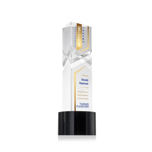Recognition Awards - Crystal Awards - Oakham VividPrint&trade; Award on Marvel Base - Black