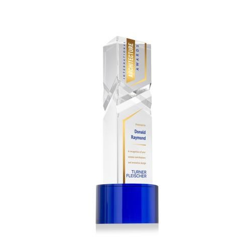 Recognition Awards - Crystal Awards - Oakham VividPrint&trade; Award on Marvel Base - Blue