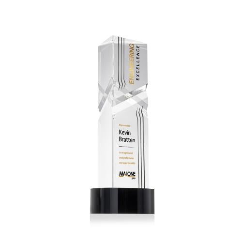 Recognition Awards - Crystal Awards - Oakham VividPrint&trade; Award on Stanrich Base - Black