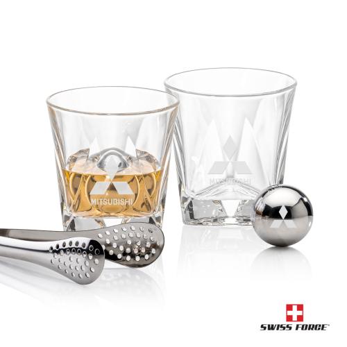 Corporate Gifts - Barware - Barware Gift Sets - Swiss Force&reg; S/S Balls & 2 Oakhaven OTR