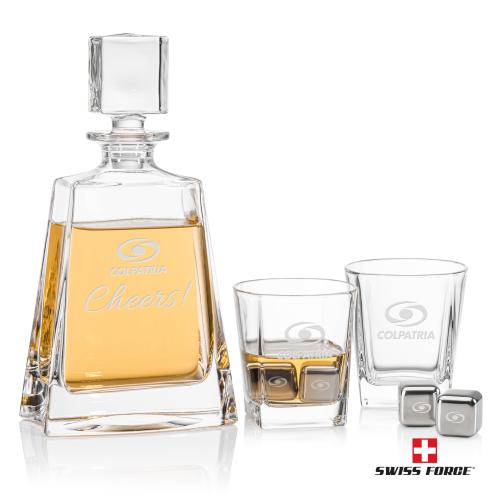 Corporate Gifts - Barware - Barware Gift Sets - Arcadia Decanter Set & Ice Cubes