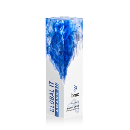 Recognition Awards - Glass Awards - Art Glass Awards - Brandino VividPrint&trade; Award - Blue