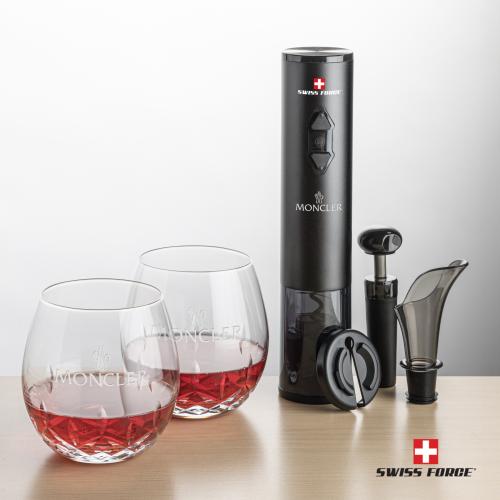 Corporate Gifts - Barware - Barware Gift Sets - Swiss Force&reg; Opener Set & Templeton Stemless Wine