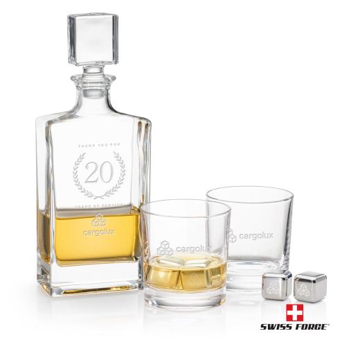 Corporate Gifts - Barware - Barware Gift Sets - Hallsboro Decanter Set & Ice Cubes
