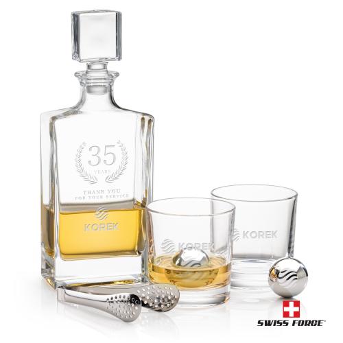 Corporate Gifts - Barware - Barware Gift Sets - Hallsboro Decanter Set & Ice Balls