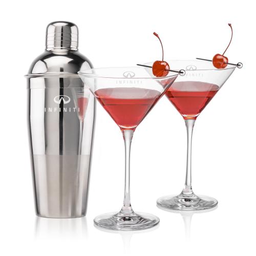 Corporate Gifts - Barware - Barware Gift Sets - Catania Shaker & Santiago Martini Set