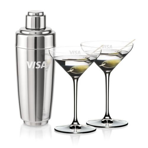 Corporate Gifts - Barware - Barware Gift Sets - Pescara Shaker & RIEDEL Martini Set
