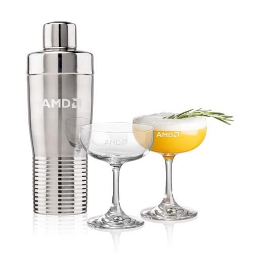 Corporate Gifts - Barware - Barware Gift Sets - Genoa Shaker & Mauritius Cocktail Set