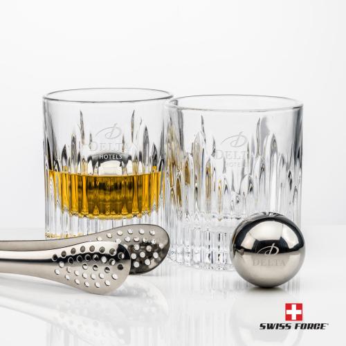 Corporate Gifts - Barware - Barware Gift Sets - Swiss Force&reg; S/S Balls & 2 Caldari OTR