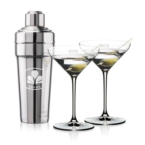 Corporate Gifts - Barware - Barware Gift Sets - Milano Shaker & RIEDEL Martini Set
