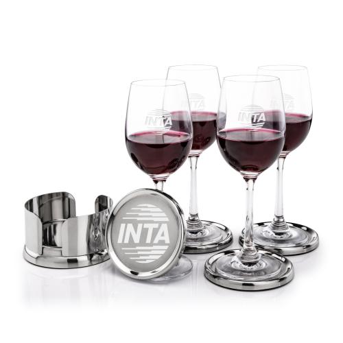 Corporate Gifts - Barware - Barware Gift Sets - Baldoni Coasters & Burlington Wine Set