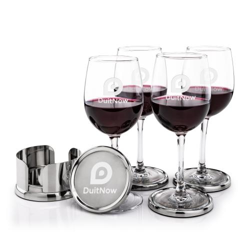 Corporate Gifts - Barware - Barware Gift Sets - Baldoni Coasters & Connoisseur Wine Set