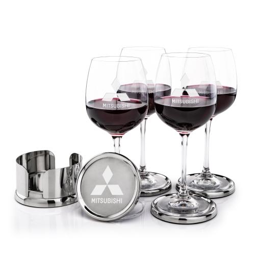 Corporate Gifts - Barware - Barware Gift Sets - Baldoni Coasters & Danforth Wine Set