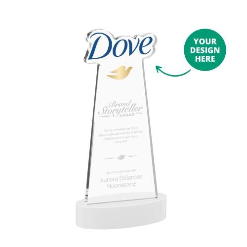 EdgeCraft Tapered Award on Alberton - White (via Ocean) Recognition Awards - Crystal Awards - EdgeCraft Tapered Award on Alberton - White (via Ocean)