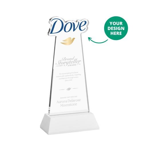 EdgeCraft Tapered Award on Hartford - White (via Ocean) Recognition Awards - Crystal Awards - EdgeCraft Tapered Award on Hartford - White (via Ocean)