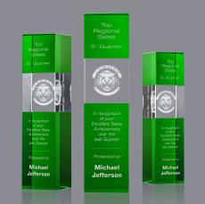 Araceli Tower 3D Award - Green - Crystal Awards