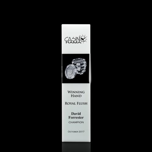 Recognition Awards - Crystal Awards - Araceli Tower 3D Award - White