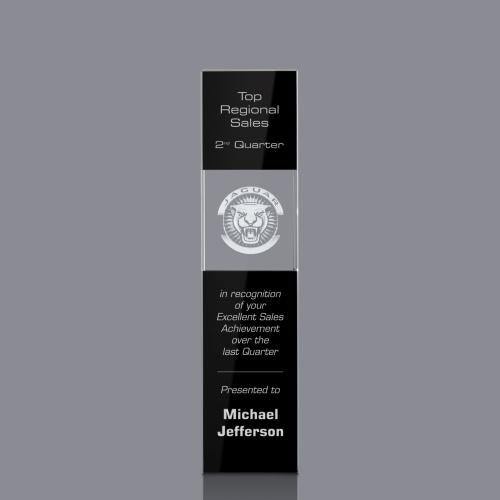 Recognition Awards - Crystal Awards - Araceli Tower 3D Award - Black
