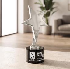 Tuscany Chrome Star on Marvel Base - Black - Star Awards