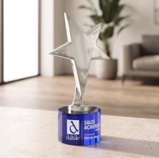 Tuscany Chrome Star on Marvel Base - Blue - Star Awards