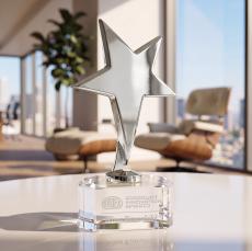 Tuscany Chrome Star on Paragon Base - Clear - Star Awards