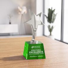 Tuscany Chrome Star on Robson Base - Green - Star Awards