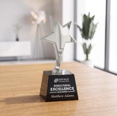 Tuscany Chrome Star on Robson Base - Black - Star Awards