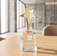 Tuscany Gold Star on Celestina Base - Clear - Star Awards