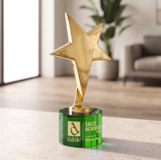 Tuscany Gold Star on Marvel Base - Green - Star Awards