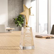 Tuscany Gold Star on Novita Base - Clear - Star Awards