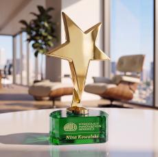 Tuscany Gold Star on Paragon Base - Green - Star Awards