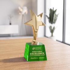 Tuscany Gold Star on Robson Base - Green - Star Awards