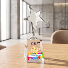 Tuscany Chrome Star VividPrint Award Celestina Base-Clear - Star Awards