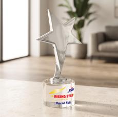 Tuscany Chrome Star VividPrint Award on Marvel Base - Clear - Star Awards