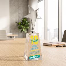 Tuscany Chrome Star VividPrint Award on Novita Base - Clear - Star Awards