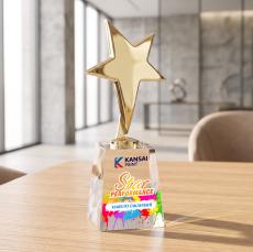 Tuscany Gold Star VividPrint Award on Celestina Base-Clear - Star Awards